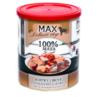 MAX konzerva 800g kocky prémiovej svaloviny s pečeňou